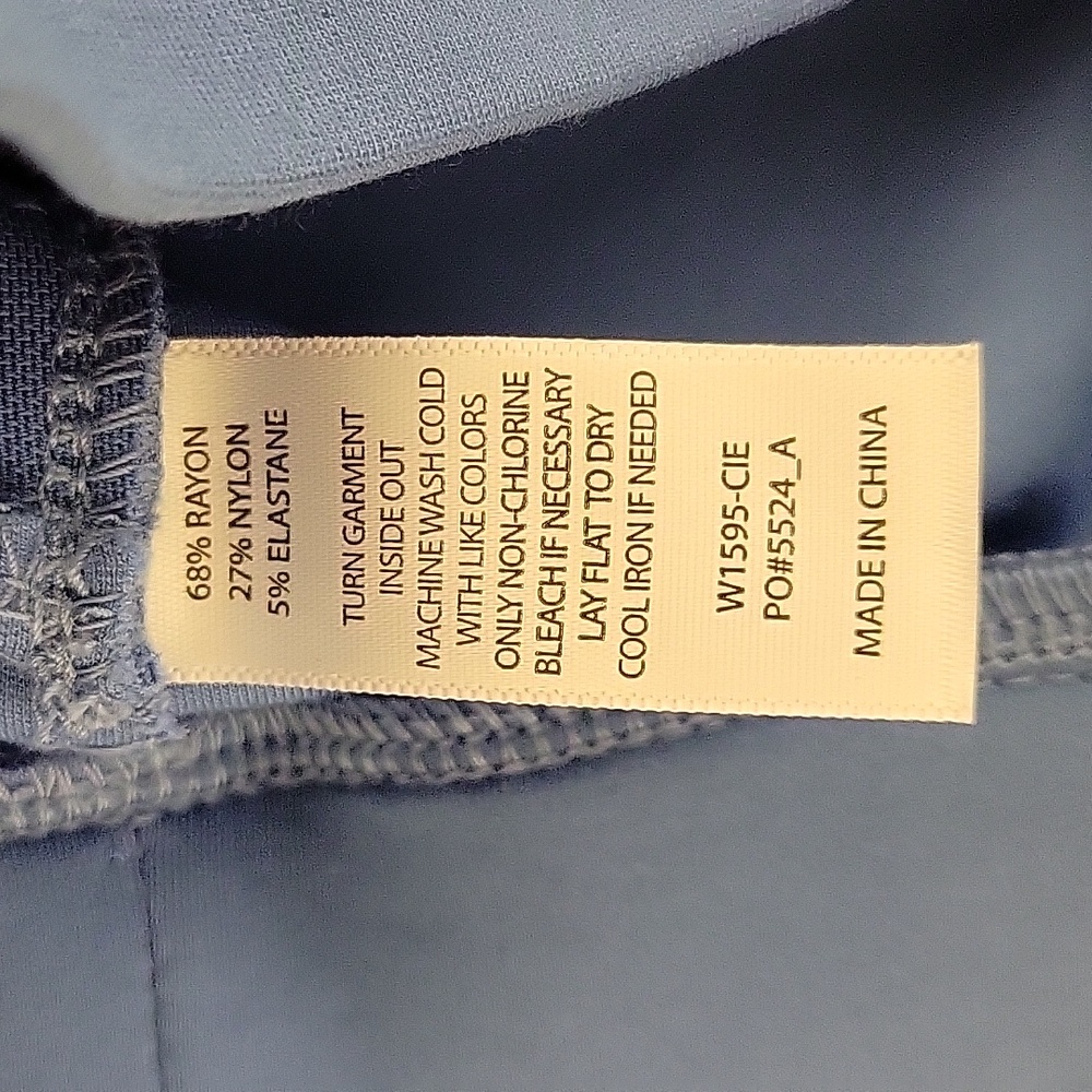 Betabrand Journeys yoga pants High-Rise Skinny Capris in Periwinkle Blue MSP - Picture 5 of 6